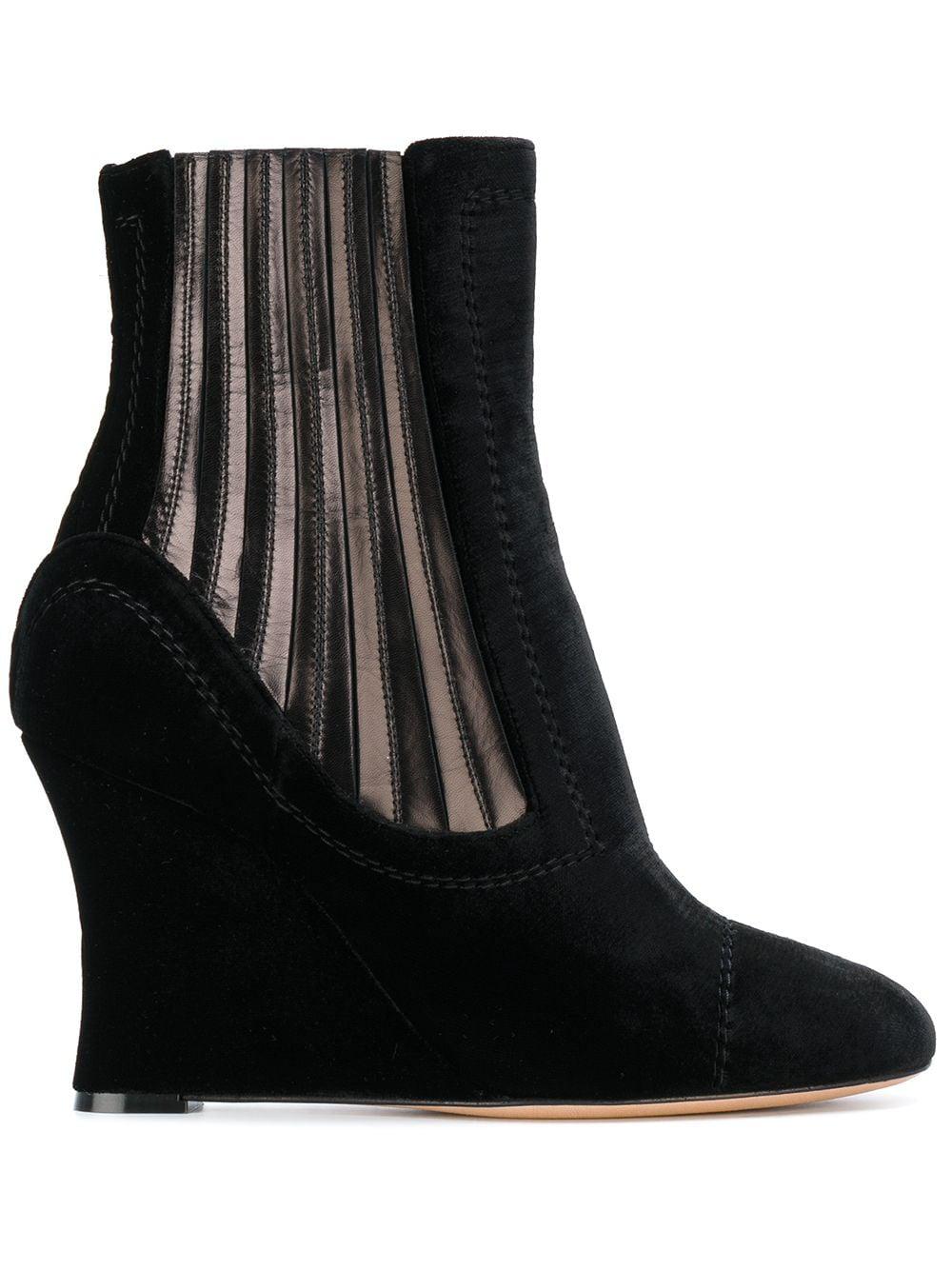 metallic panelled wedge ankle boots by ALCHIMIA DI BALLIN