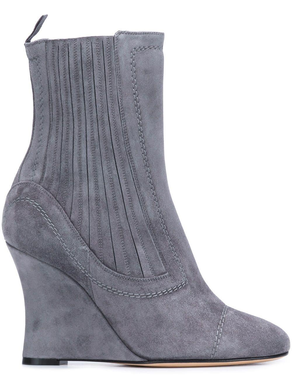ribbed wedge ankle boots by ALCHIMIA DI BALLIN
