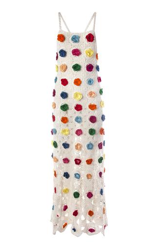 Multi Color Flower Stitch Dress by ALEJANDRA ALONSO ROJAS