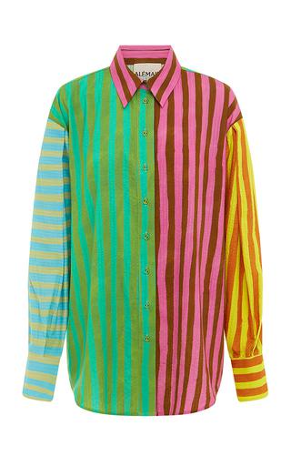 Bobbie Striped Organic Cotton Button-Down Shirt by ALEMAIS