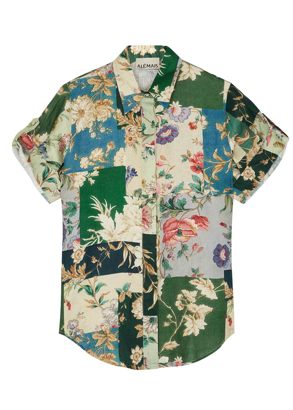 Loretta floral-print linen shirt by ALEMAIS