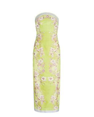 Marlow Strapless Floral Midi Dress by ALEMAIS