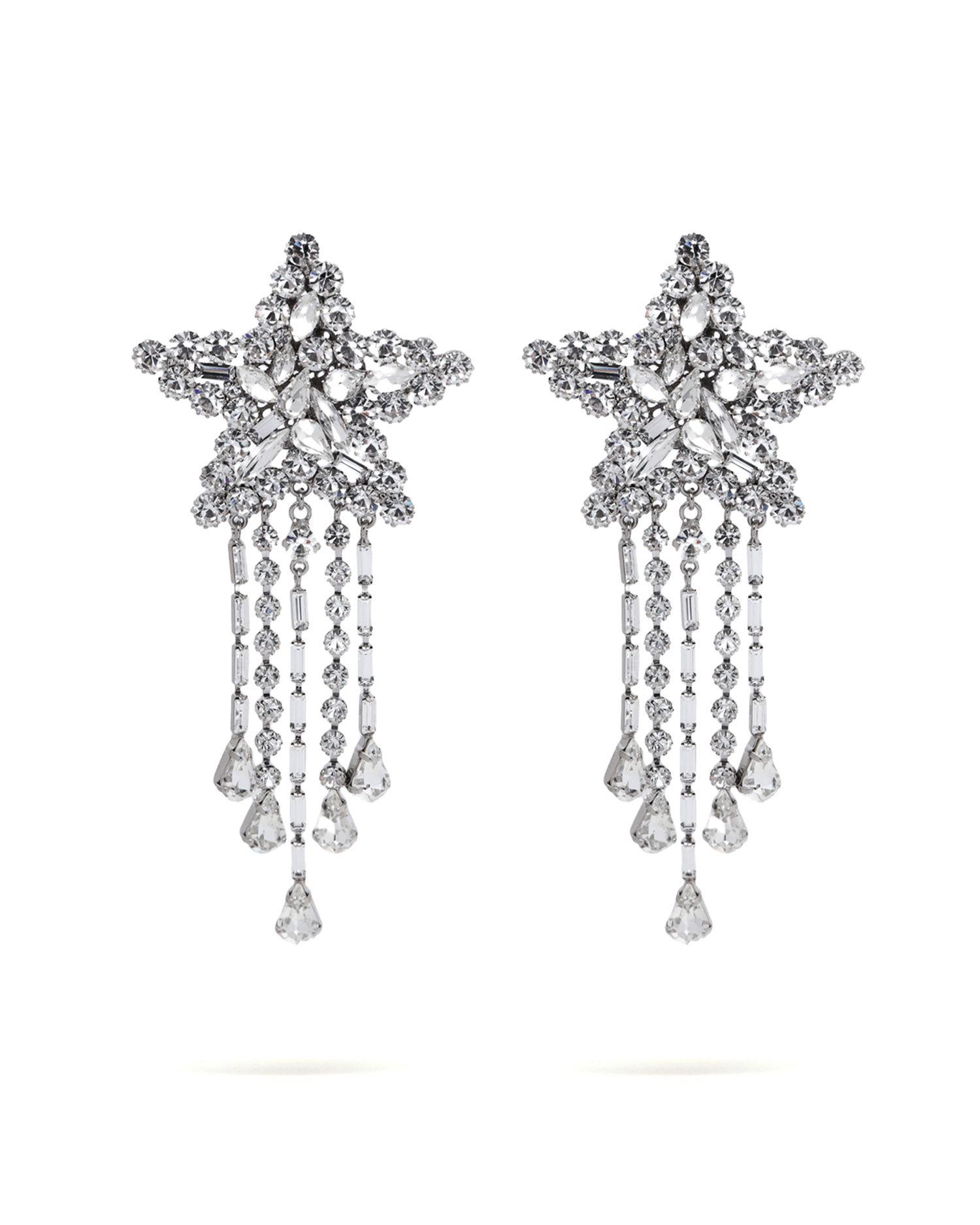 Star earrings with crystal fringes by ALESSANDRA RICH