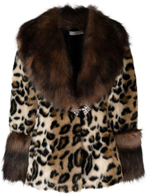 leopard-pattern faux-fur coat by ALESSANDRA RICH
