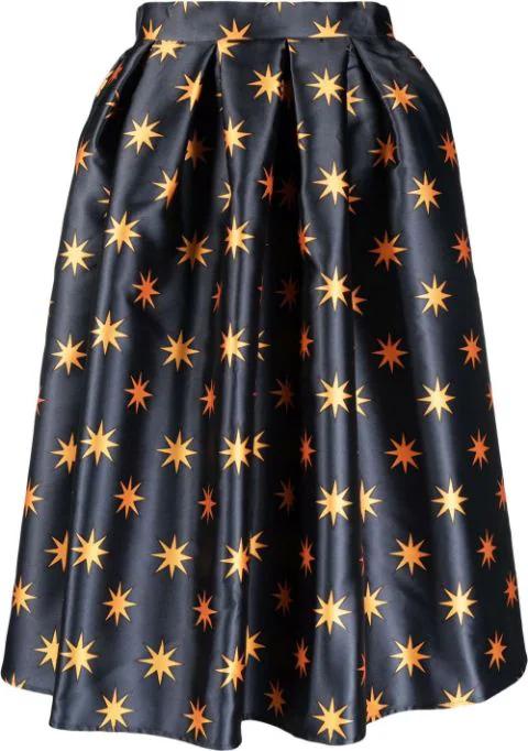 star-print flared midi skirt by ALESSANDRO ENRIQUEZ