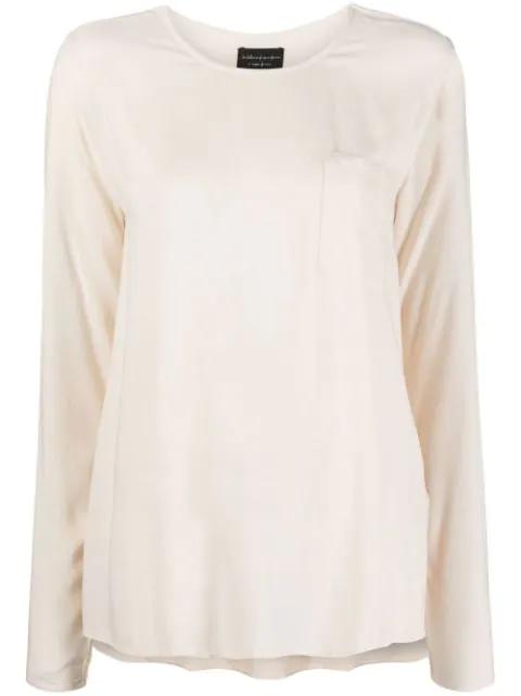 long-sleeve pleated top by ALESSIA SANTI