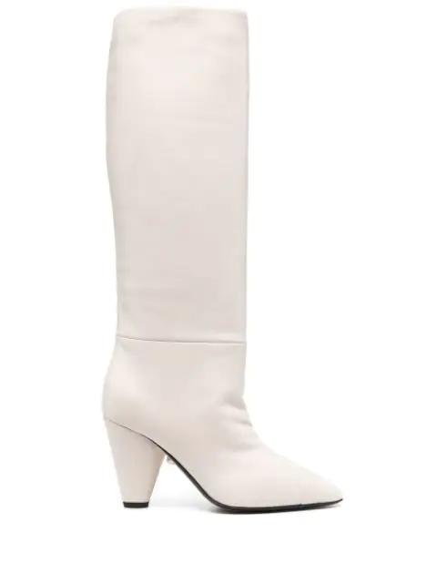 pointed knee-length boots by ALEVI