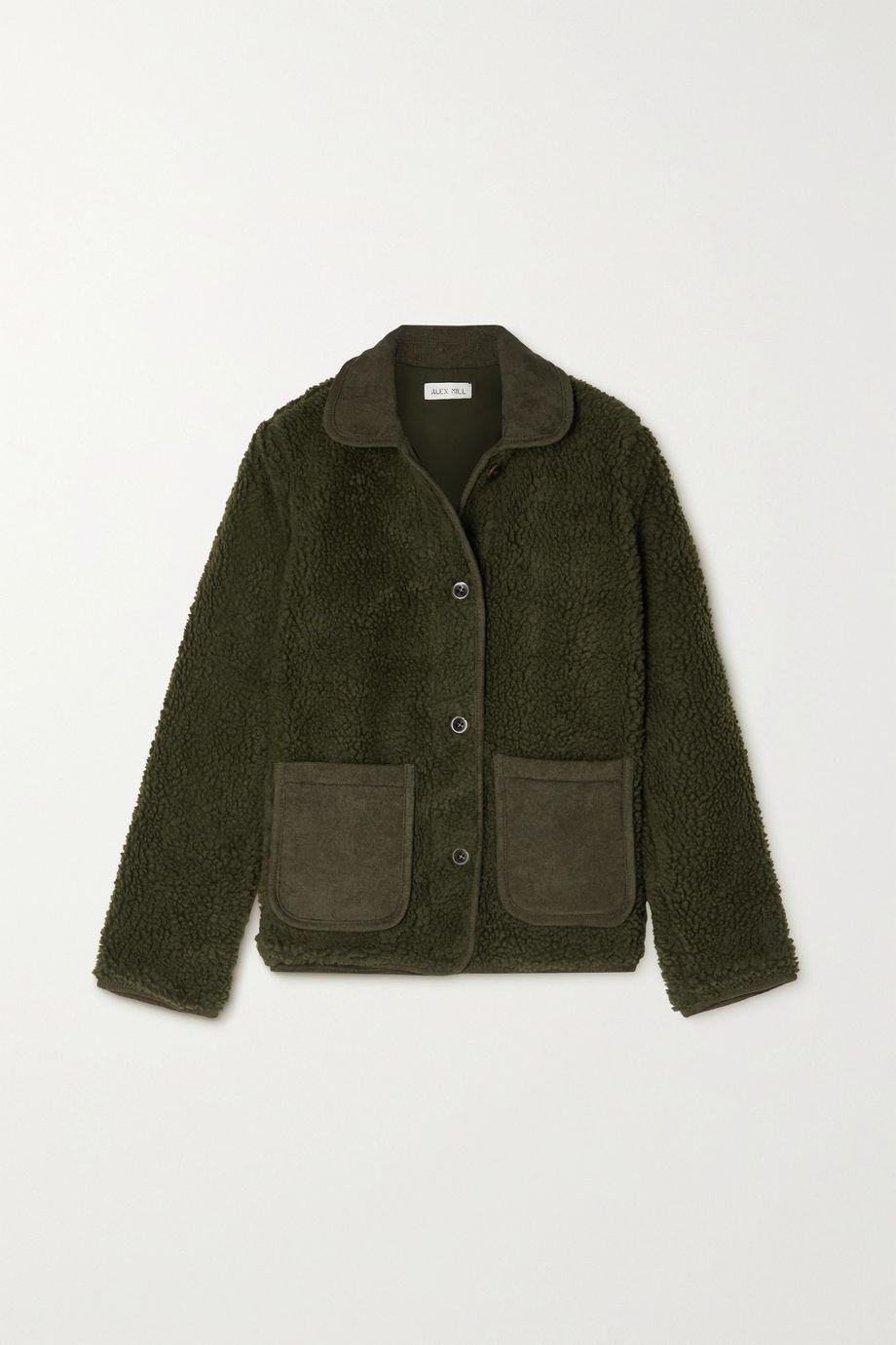 Corduroy-trimmed recycled fleece jacket by ALEX MILL