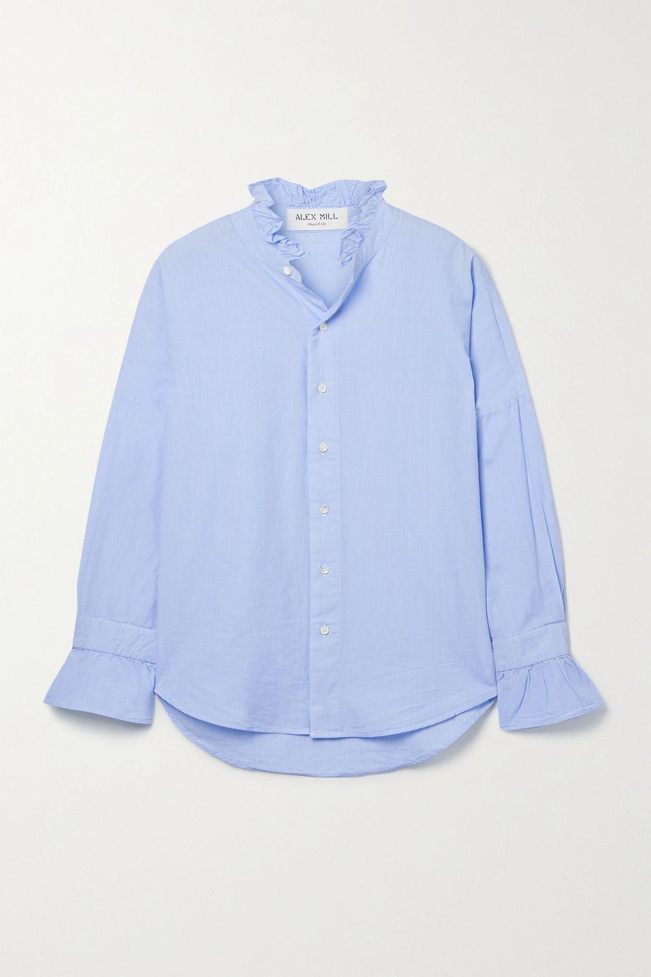 Ruffled cotton-poplin shirt by ALEX MILL