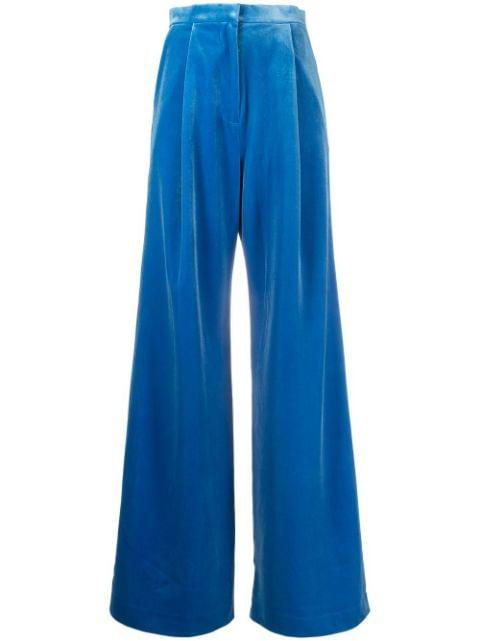 Arden velvet wide-leg trousers by ALEX PERRY
