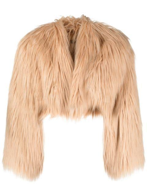 Hutton faux-fur cropped jacket by ALEX PERRY