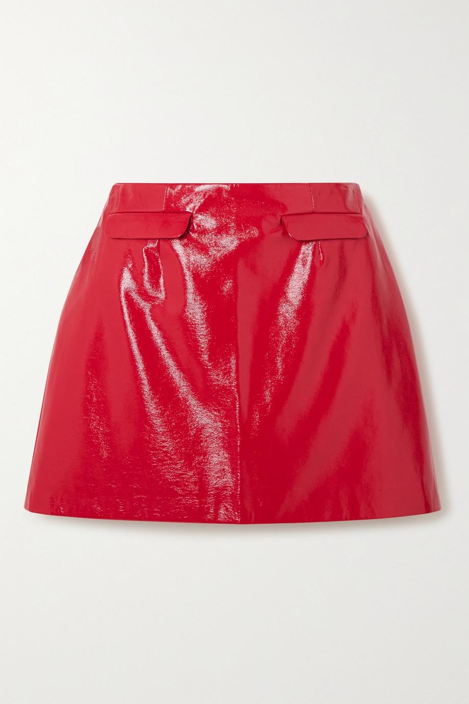 Faux patent-leather mini skirt by ALEXACHUNG