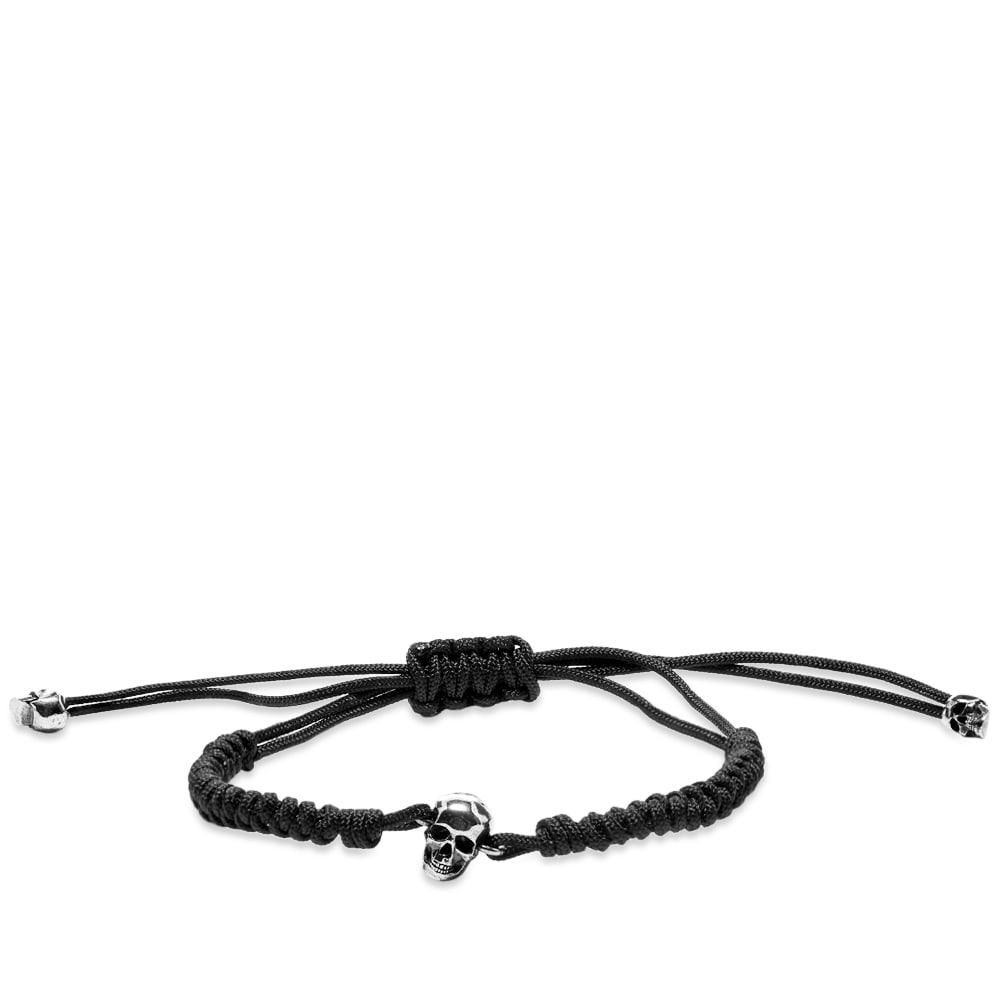 Alexander McQueen Black Graffiti Cut-out Friendship Bracelet for Men Mens Jewellery Bracelets 