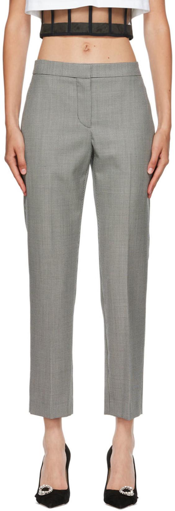 Black Houndstooth Trousers by ALEXANDER MCQUEEN