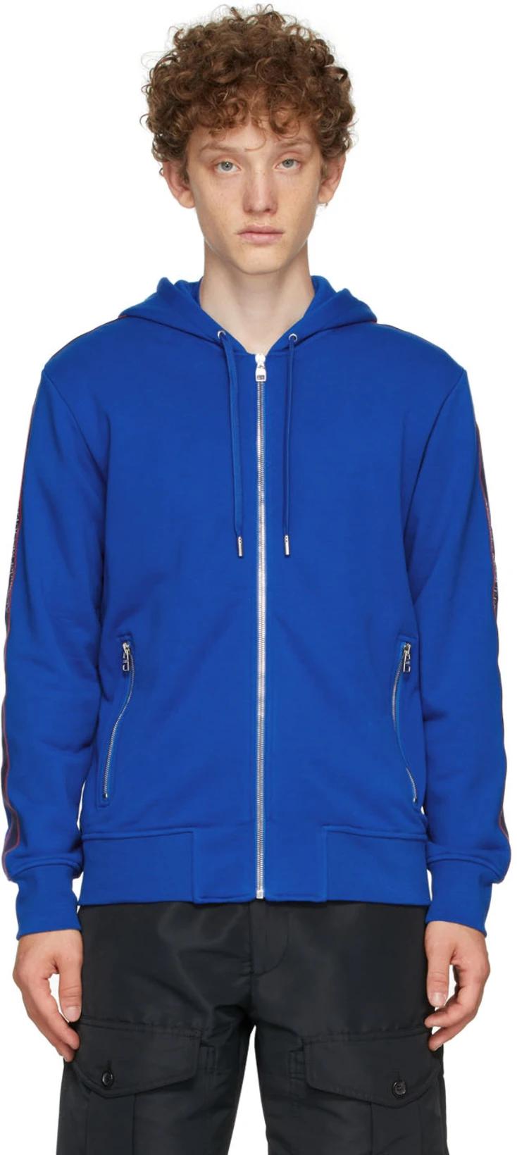 alexander mcqueen blue hoodie