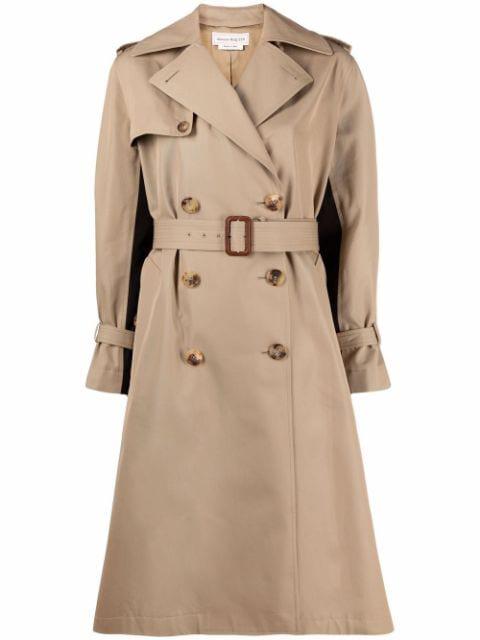 Partow Mason Cutout Cotton-twill Trench Coat in Natural Womens Clothing Coats Raincoats and trench coats 