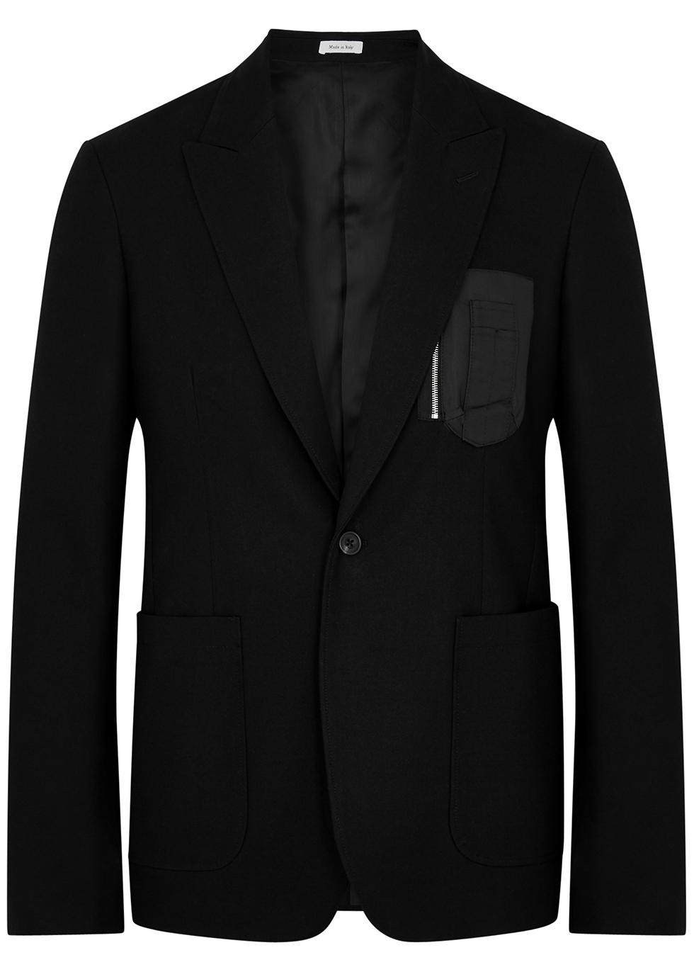 MA-1 black cotton-twill blazer by ALEXANDER MCQUEEN