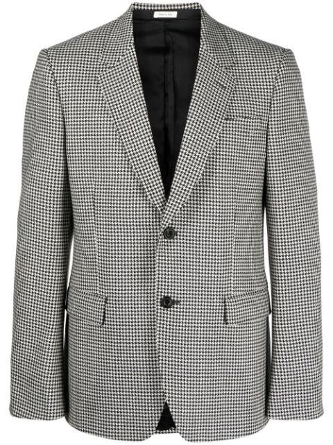 single-breasted houndstooth blazer by ALEXANDER MCQUEEN