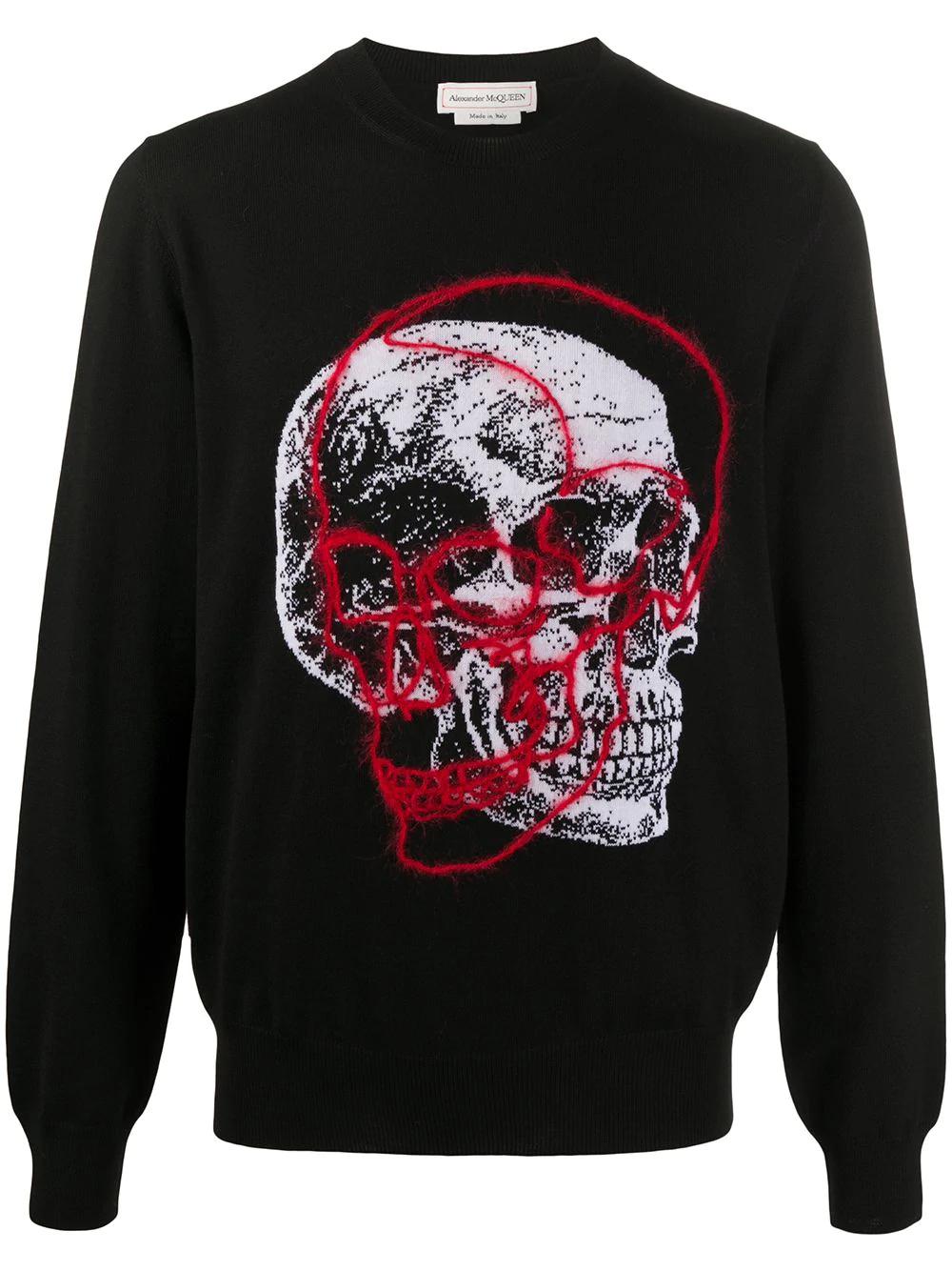 skull motif knitted jumper by ALEXANDER 