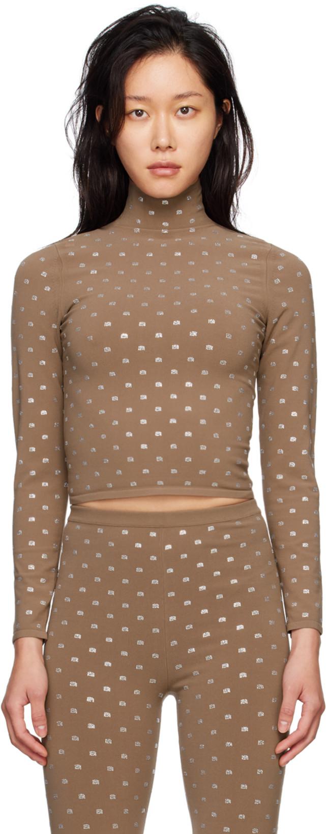 Taupe Hotfix Turtleneck by ALEXANDER WANG