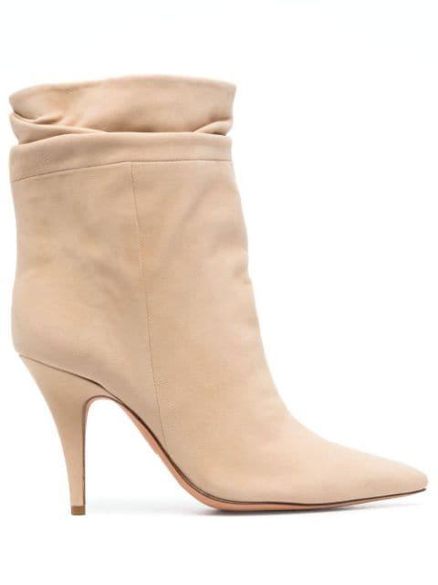 gathered leather boots by ALEXANDRE BIRMAN
