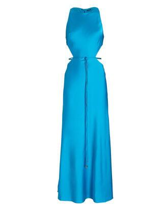 Lune Cut-Out Satin Maxi Dress by ALEXIS