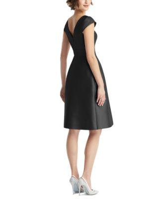 Boat-Neck A-Line Dress by ALFRED SUNG