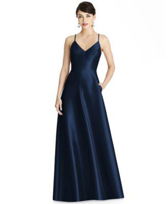Crisscross Satin Gown by ALFRED SUNG