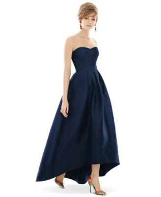 Strapless High-Low Maxi Dress by ALFRED SUNG
