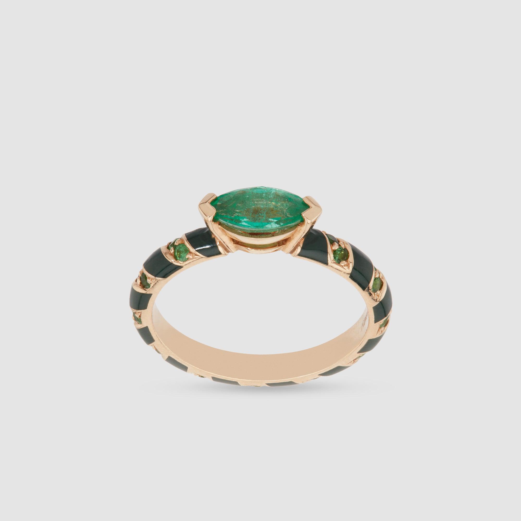 Alice Cicolini 14k Yellow Gold Candy Band in Green with Emerald by ALICE CICOLINI