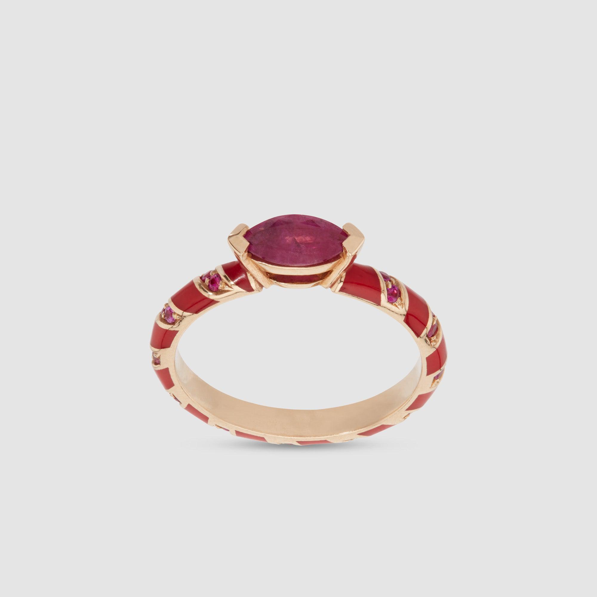 Alice Cicolini 14k Yellow Gold Candy Red Ring with Ruby by ALICE CICOLINI