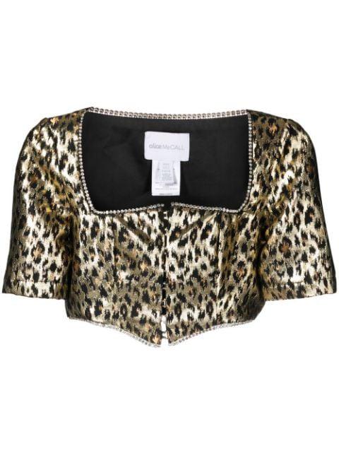 Night Cat animal-print blouse by ALICE MCCALL
