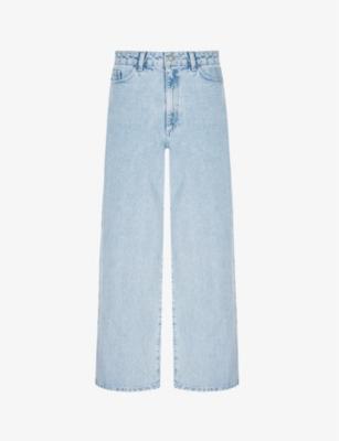 Freda high-rise organic cotton-blend jeans by ALIGNE