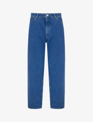 Gigi high-rise straight-leg organic-cotton jeans by ALIGNE