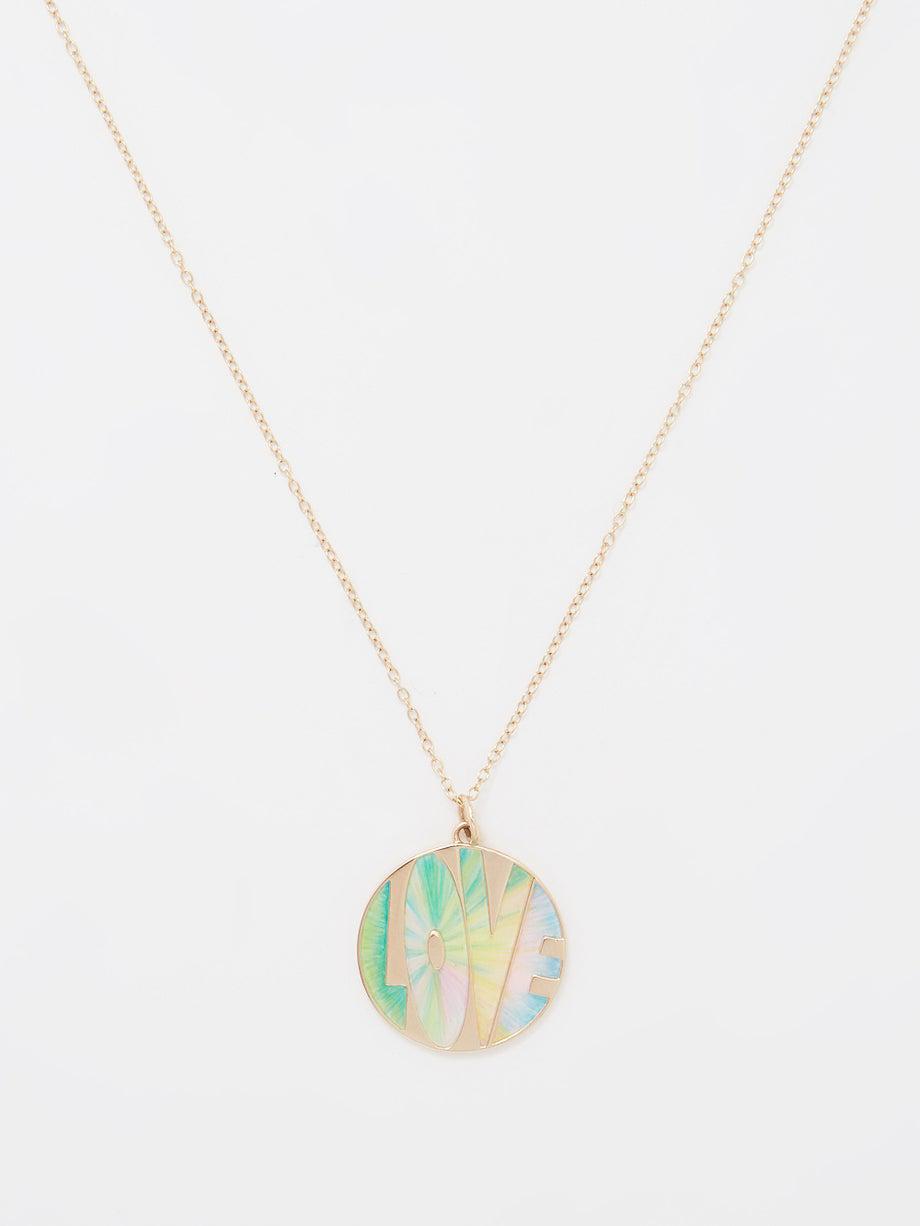 All You Need Is Love 14kt gold necklace by ALISON LOU