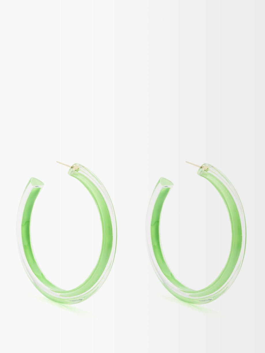 Jelly medium 14kt gold-plated hoop earrings by ALISON LOU