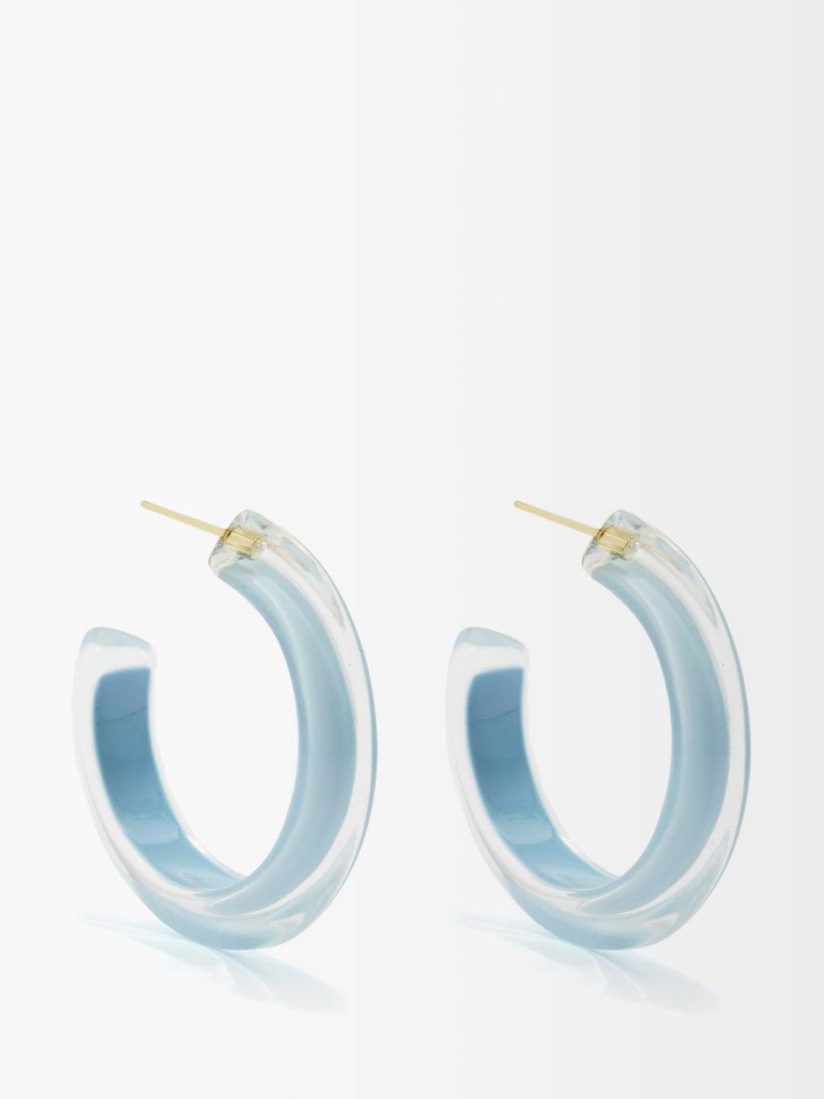 Jelly small 14kt gold-plated hoop earrings by ALISON LOU