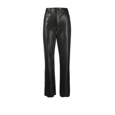 Black Jay faux leather wide-leg trousers by ALIX NYC