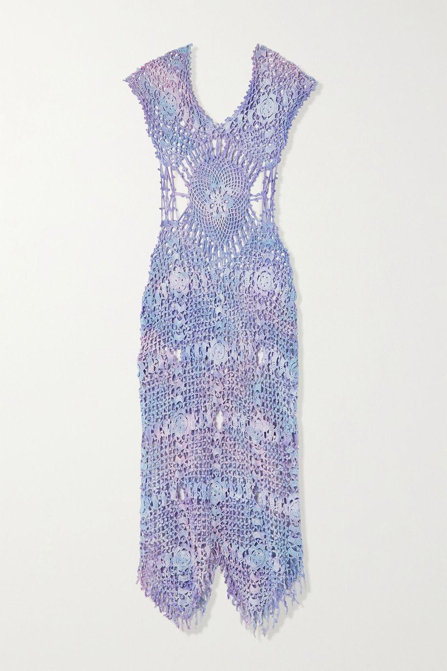 Isla fringed crocheted cotton maxi dress by ALIX PINHO