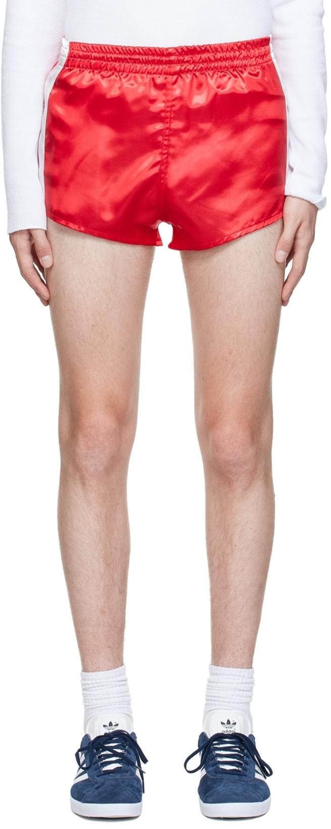 Red Stripe Shorts by ALLED-MARTINEZ