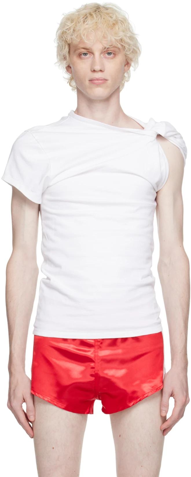 White Twisted T-Shirt by ALLED-MARTINEZ