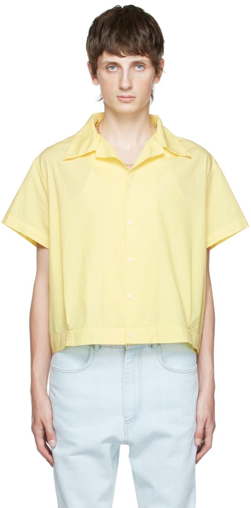 Yellow Cropped Shirt by ALLED-MARTINEZ