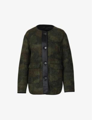 Foxi camouflage-print quilted wool-blend liner jacket by ALLSAINTS
