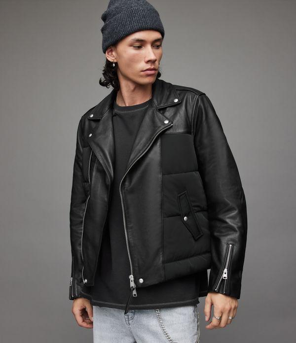 allsaints omni leather biker jacket