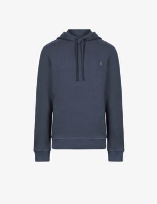 Raven logo-embroidered organic-cotton hoody by ALLSAINTS