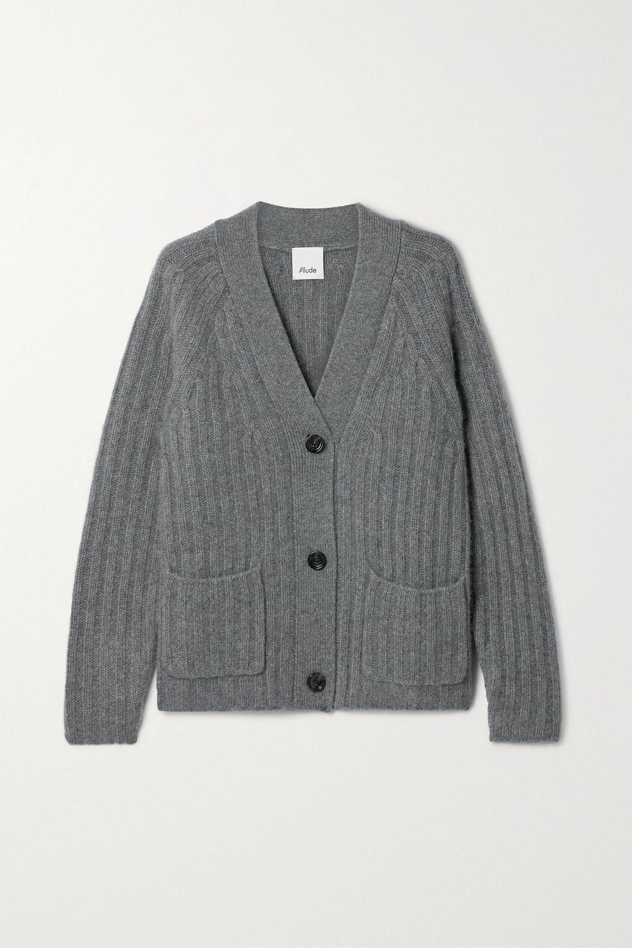 Ribbed cashmere cardigan by ALLUDE
