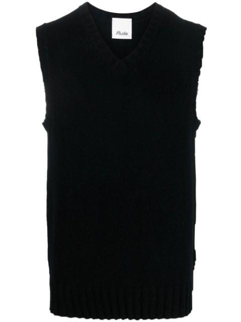 cashmere-knit vest top by ALLUDE