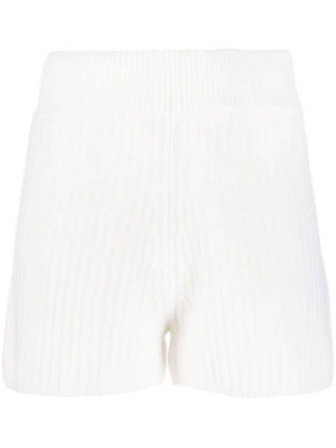 chevron knit cashmere shorts by ALLUDE