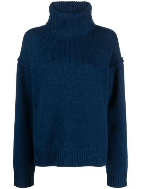 drop-shoulder knit jumper by ALLUDE
