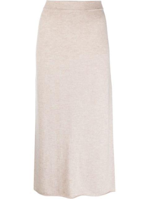 knitted midi skirt by ALLUDE